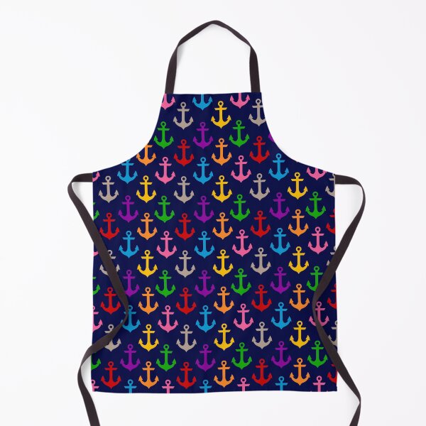 Item preview, Colorful Rainbow Nautical Anchor Design - Blue designed and sold by PatternTitan.