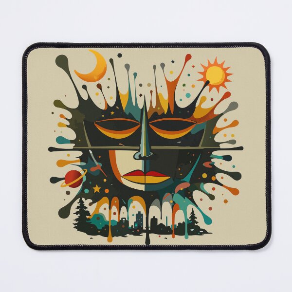 Item preview, Cosmic Abstract Face – Surreal Art designed and sold by zoliartdesign.