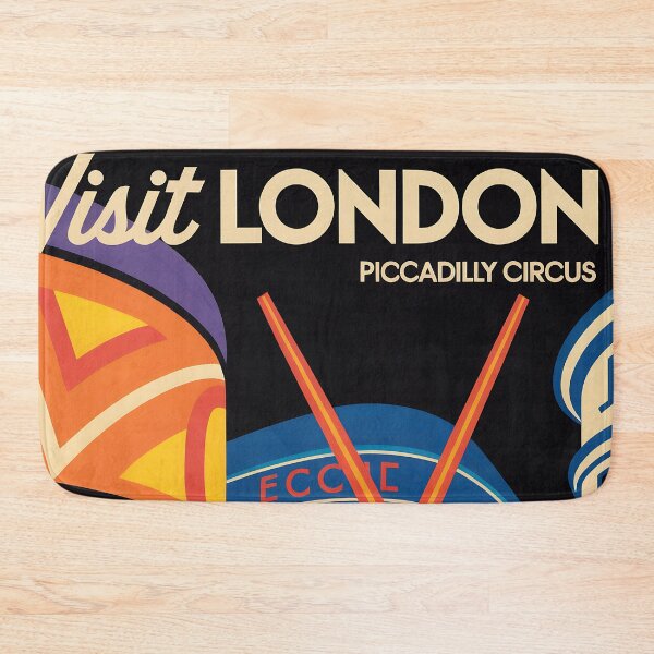 Item preview, Vintage travel poster of London with Piccadilly Circus, UK designed and sold by PrintableTravel.