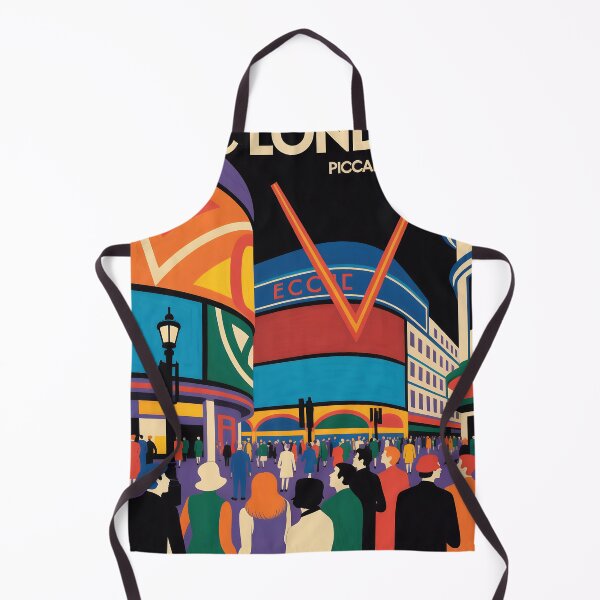 Item preview, Vintage travel poster of London with Piccadilly Circus, UK designed and sold by PrintableTravel.