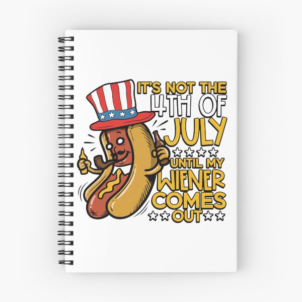 Item preview, Funny 4th of July Wiener Uncle Sam Hot Dog BBQ Pun designed and sold by Vermanartist.