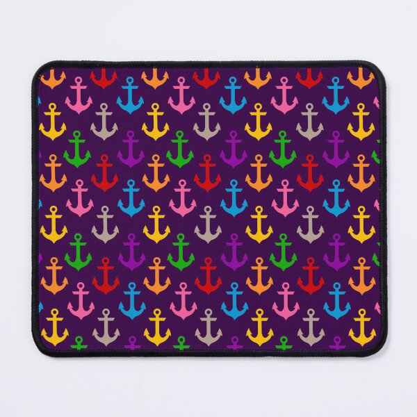 Item preview, Colorful Rainbow Nautical Anchor Design - Purple designed and sold by PatternTitan.