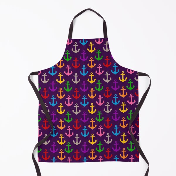 Item preview, Colorful Rainbow Nautical Anchor Design - Purple designed and sold by PatternTitan.