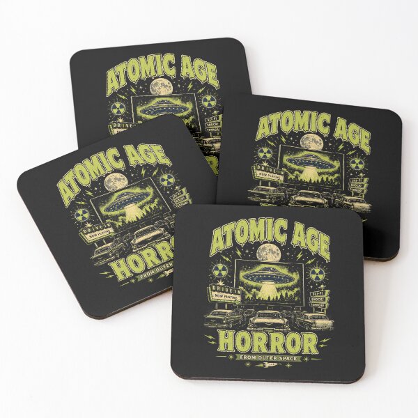 Item preview, Atomic Age Horror From Outer Space Retro UFO Drive In Movie designed and sold by Melted Mind Studio.