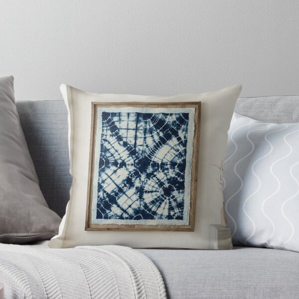 Item preview, Shibori Indigo Dye Pattern | Japanese Wabi-Sabi Art | Traditional Japanese Pattern Print designed and sold by KUZU-NOHA.
