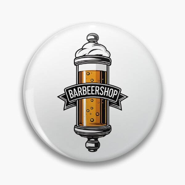 Item preview, Barbeershop Beer Foam Pole Emblem Vintage Craft Brewery Art designed and sold by RareVisuals.