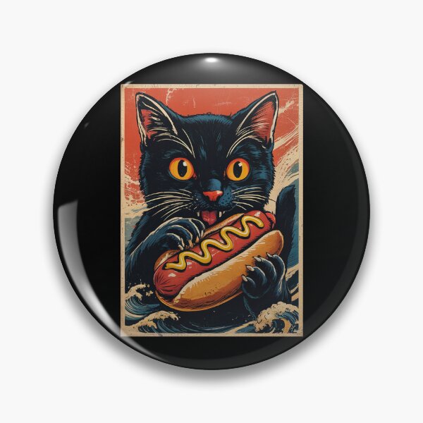 Item preview, Cat Eating Hotdog Funny designed and sold by Hedoraxe.