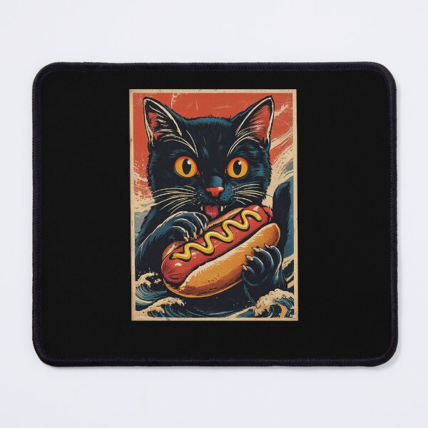 Item preview, Cat Eating Hotdog Funny designed and sold by Hedoraxe.