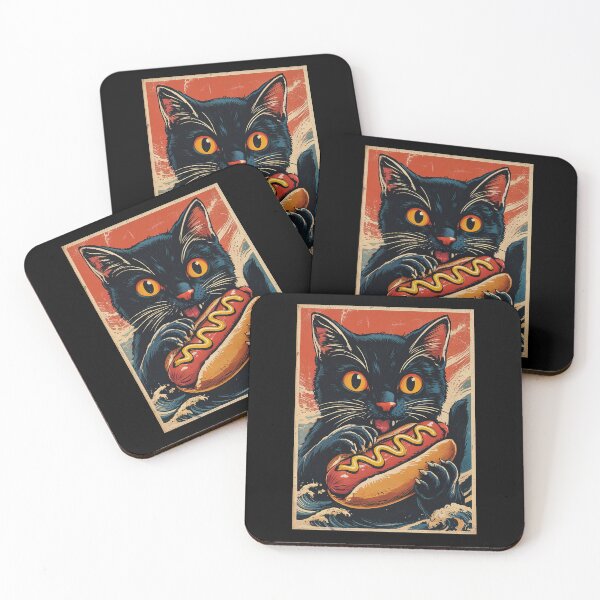 Item preview, Cat Eating Hotdog Funny designed and sold by Hedoraxe.