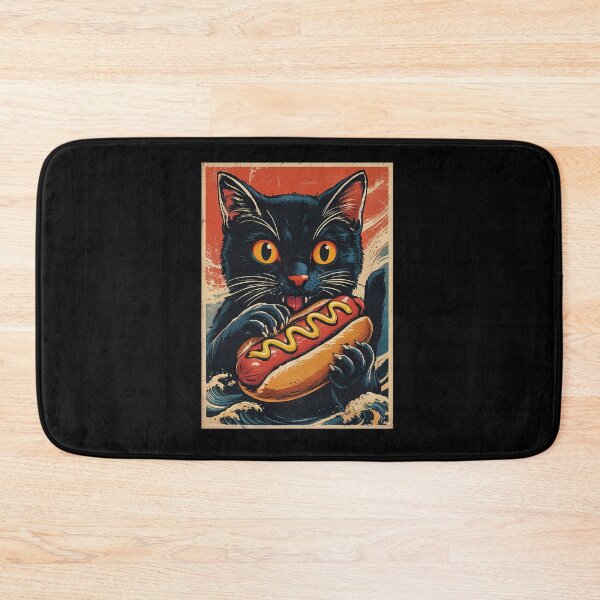Item preview, Cat Eating Hotdog Funny designed and sold by Hedoraxe.
