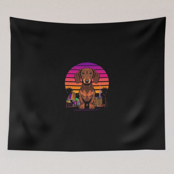 Item preview, Vegas Skyline Funny Dachshund Gifts designed and sold by Domel9674.