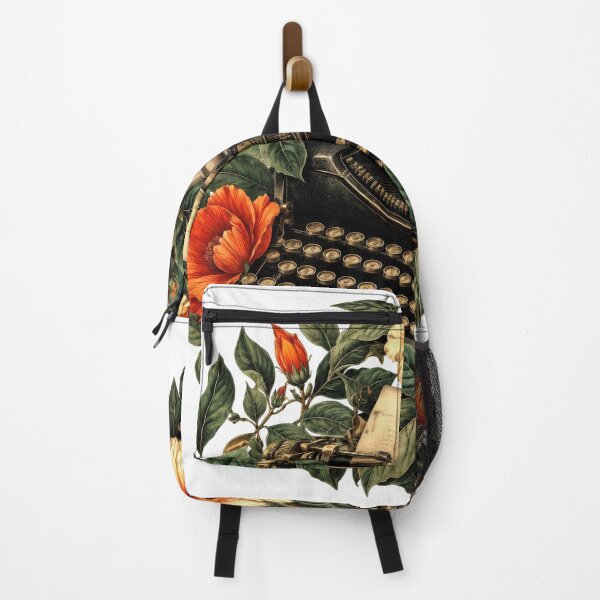 Item preview, Sticker - Decal - T-shirt: Floral Typewriter – Vintage Creativity Blooms designed and sold by ForeverPrintsOK.