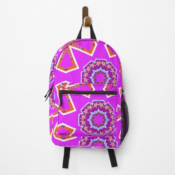 Item preview, Pink and Orange and Yellow Star Geometric Mandala designed and sold by Tinsleybluebell.