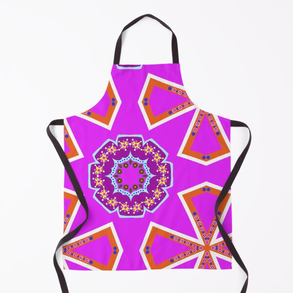 Item preview, Pink and Orange and Yellow Star Geometric Mandala designed and sold by Tinsleybluebell.