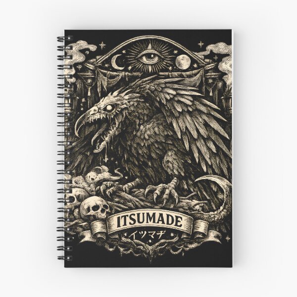 Item preview, Itsumade - Legendary Yokai Raven Dragon Under the Blood Moon designed and sold by ElmAlasateer.