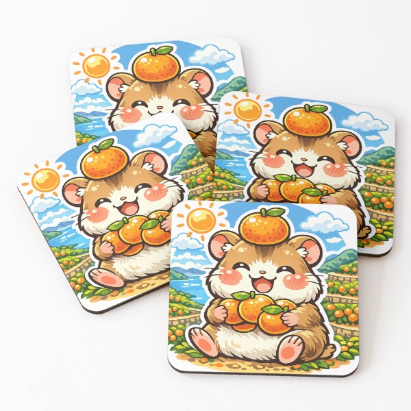 Item preview, Ehime Mikan Hamster Sticker – Kawaii Japanese Citrus Orchard Animal Design designed and sold by kawaii animal store (in Japan).