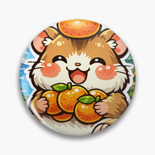 Item preview, Ehime Mikan Hamster Sticker – Kawaii Japanese Citrus Orchard Animal Design designed and sold by kawaii animal store (in Japan).