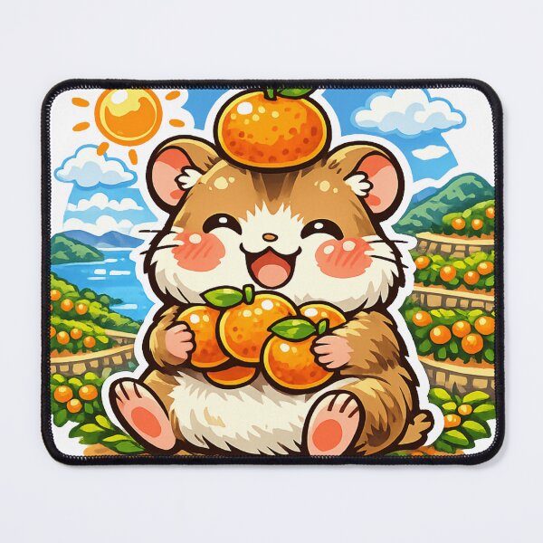 Item preview, Ehime Mikan Hamster Sticker – Kawaii Japanese Citrus Orchard Animal Design designed and sold by kawaii animal store (in Japan).