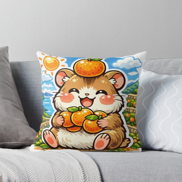 Item preview, Ehime Mikan Hamster Sticker – Kawaii Japanese Citrus Orchard Animal Design designed and sold by kawaii animal store (in Japan).