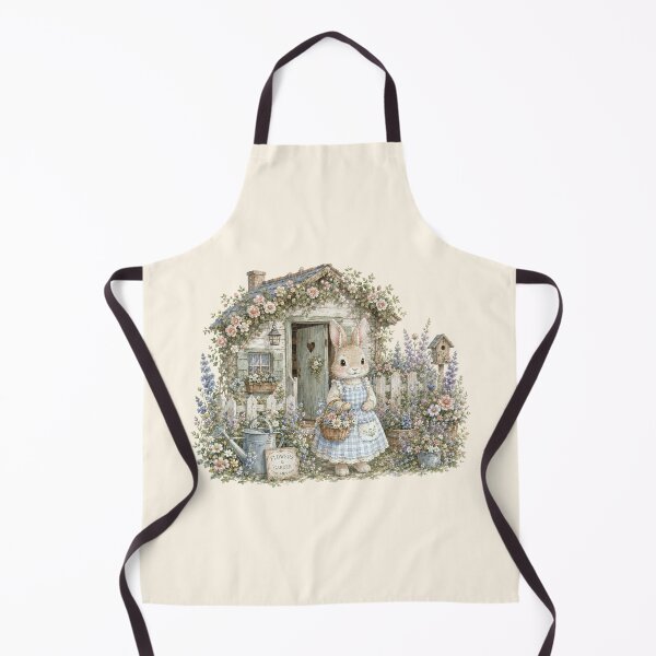 Item preview, Cottage Garden Bunny | Vintage Spring Rabbit Cottage Illustration designed and sold by looplandger.