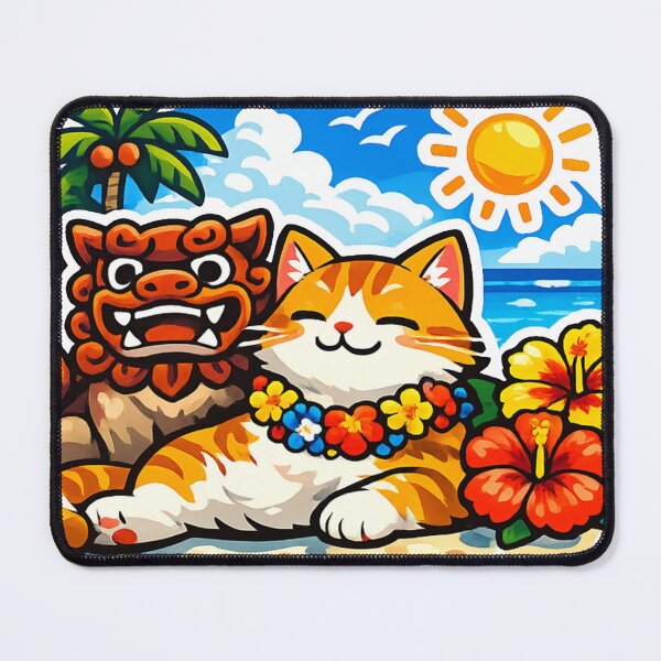 Item preview, Okinawa Shisa Cat Sticker – Kawaii Tropical Japan Travel Design designed and sold by kawaii animal store (in Japan).
