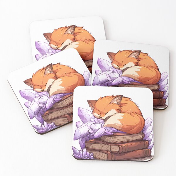 Item preview, Amethyst Fox Crystal Pile designed and sold by IllumeInk.