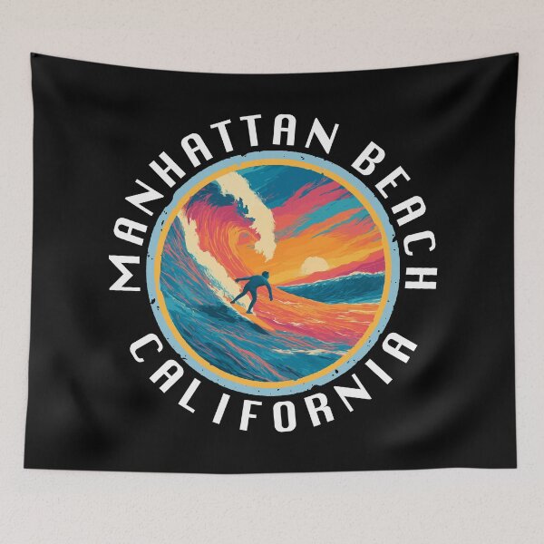 Item preview, Manhattan Beach – California (with White Lettering) designed and sold by VelvetRoom.