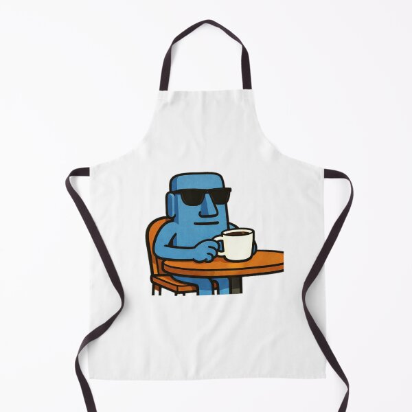 Item preview, Relaxed Moai with Coffee designed and sold by Ent-Egg.
