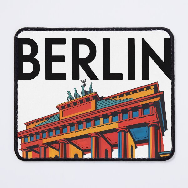 Item preview, Vintage travel poster of Berlin with Brandenburg Gate, Germany designed and sold by PrintableTravel.