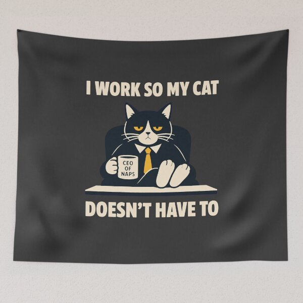 Item preview, I Work So My Cat Doesn't Have To Funny Cat Lover Gift designed and sold by Lyfeinsights.