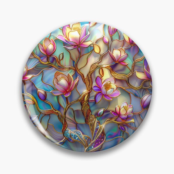 Item preview,  Magnolia Tree of Life Sunset Stained Glass Art designed and sold by MargaretWiktor.