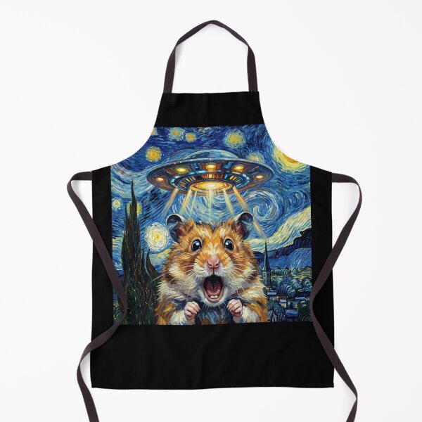 Item preview, Hamster Starry Night UFO Van Gogh Art Animal Selfie Lover designed and sold by Kimberley King Art King Art.
