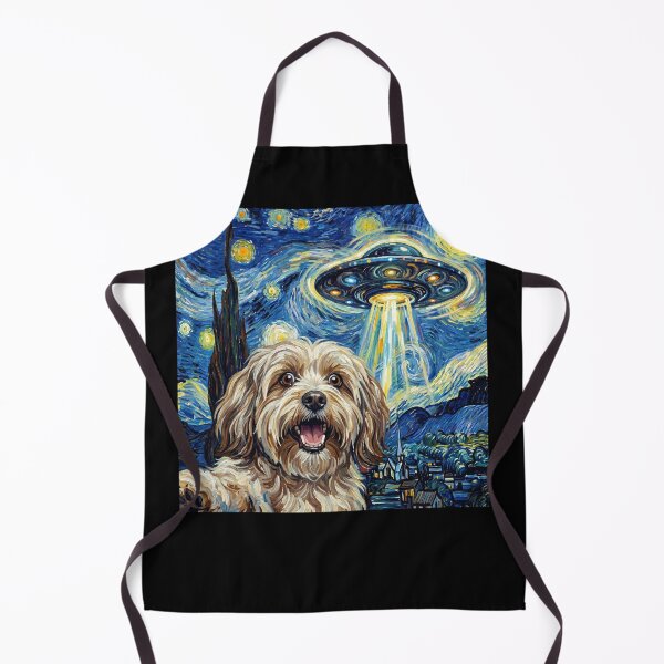 Item preview, Havanese Starry Night UFO Van Gogh Art Dog Selfie Lover designed and sold by Kimberley King Art King Art.