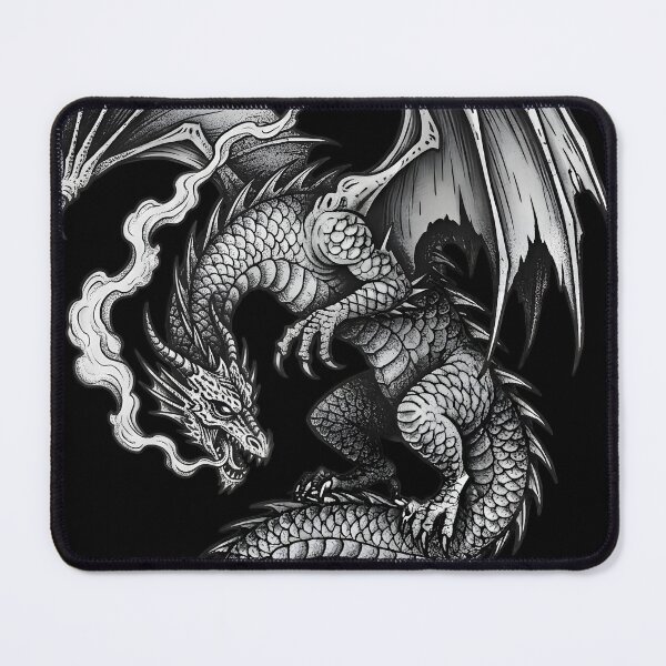 Item preview, Phantom Dragon Spirit – Dark Fantasy Smoke Dragon Gothic Illustration designed and sold by Darkness Hole.