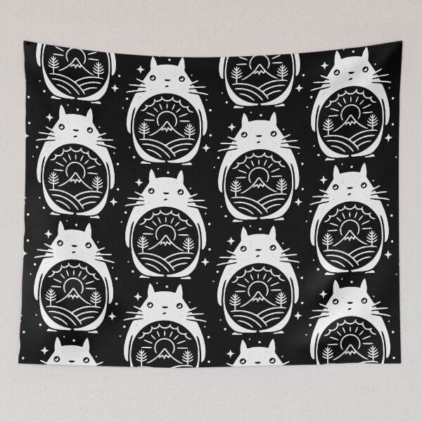 Item preview,  Cute kawaii monochrome [[totoros]] -%[ghiblis]%- aesthetic aways  designed and sold by ITsyxuanart.
