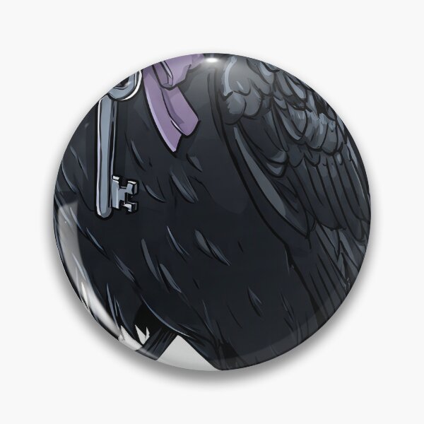 Item preview, Raven Silver Key Brooch designed and sold by IllumeInk.