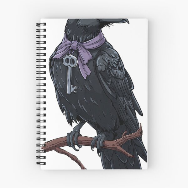 Item preview, Raven Silver Key Brooch designed and sold by IllumeInk.