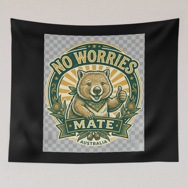 Item preview, No Worries Mate | Aussie Vibes designed and sold by EXATEES  ⭐⭐⭐⭐⭐.
