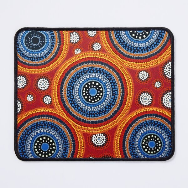 Item preview, Aboriginal Inspired Dot Art - Circle Water Cells in a Lava Ocean designed and sold by GrinGalore.