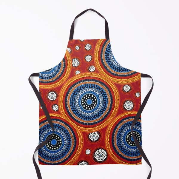 Item preview, Aboriginal Inspired Dot Art - Circle Water Cells in a Lava Ocean designed and sold by GrinGalore.