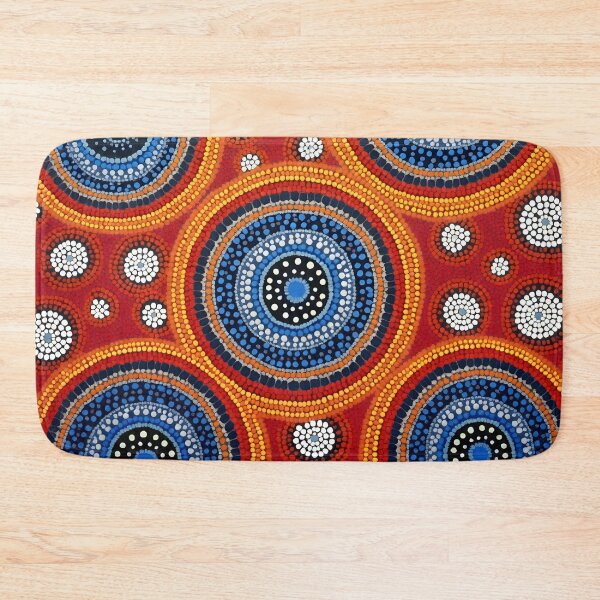 Item preview, Aboriginal Inspired Dot Art - Circle Water Cells in a Lava Ocean designed and sold by GrinGalore.
