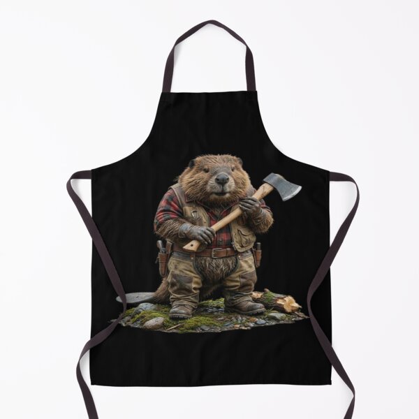 Item preview, Beaver Lumberjack with Woodcutting Axe designed and sold by DailySparks.