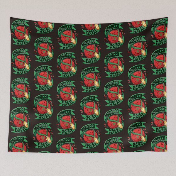 Item preview, Morocco Mazal Mazal Football Fan | Moroccan Soccer Pride T-Shirt designed and sold by Tiziza.