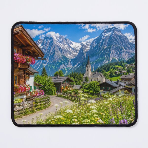 Item preview, Charming Alpine Village in Summer designed and sold by Pond21.