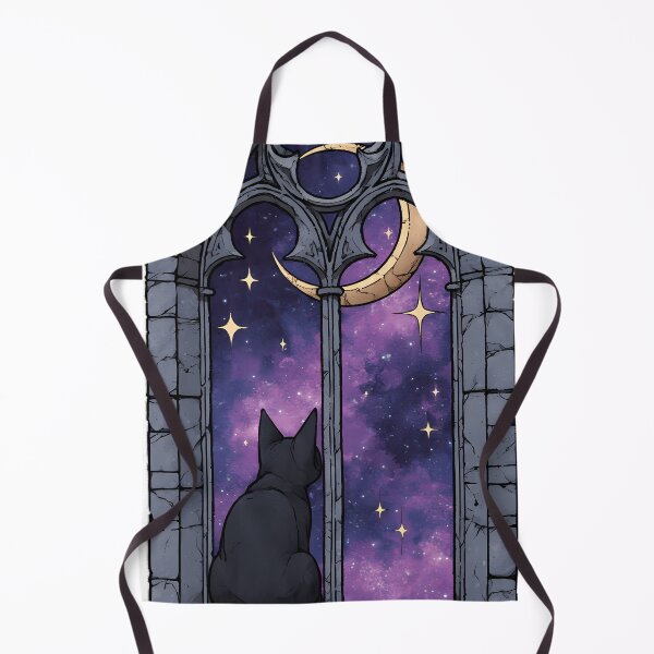 Item preview, Black Cat Stargazer Window designed and sold by IllumeInk.