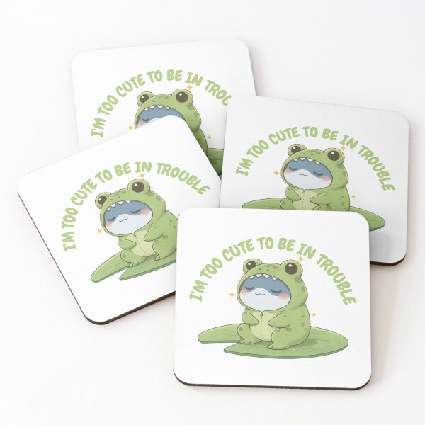 Item preview, Funny Frog Shark Chibi Design - I'm Too Cute to Be in Trouble designed and sold by Nature's Chibis.