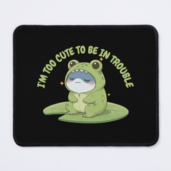 Item preview, Funny Frog Shark Chibi Design - I'm Too Cute to Be in Trouble designed and sold by Nature's Chibis.
