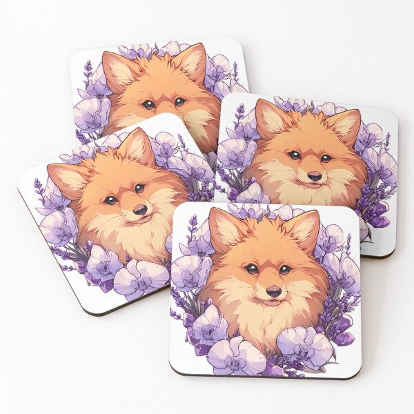 Item preview, Fox Violet Floral Wreath designed and sold by IllumeInk.