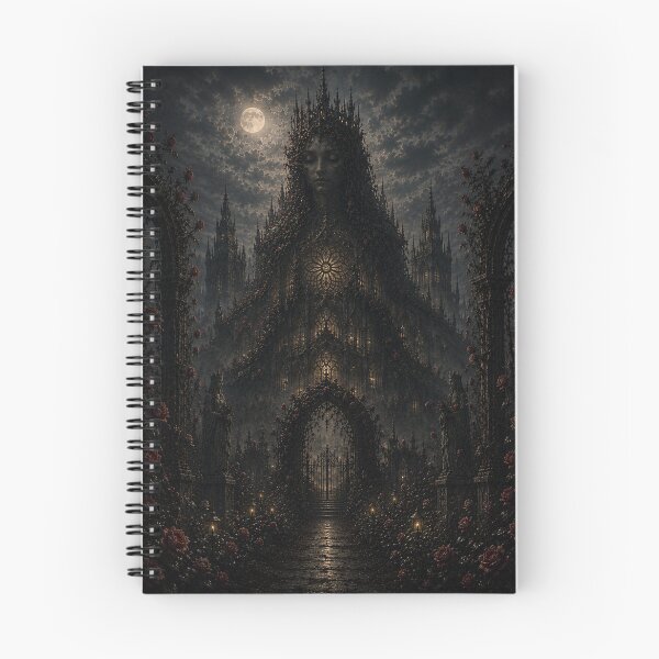 Item preview, Hidden Queen Castle Optical Illusion Art | Gothic Fantasy Hidden Face Landscape designed and sold by Esterlane.
