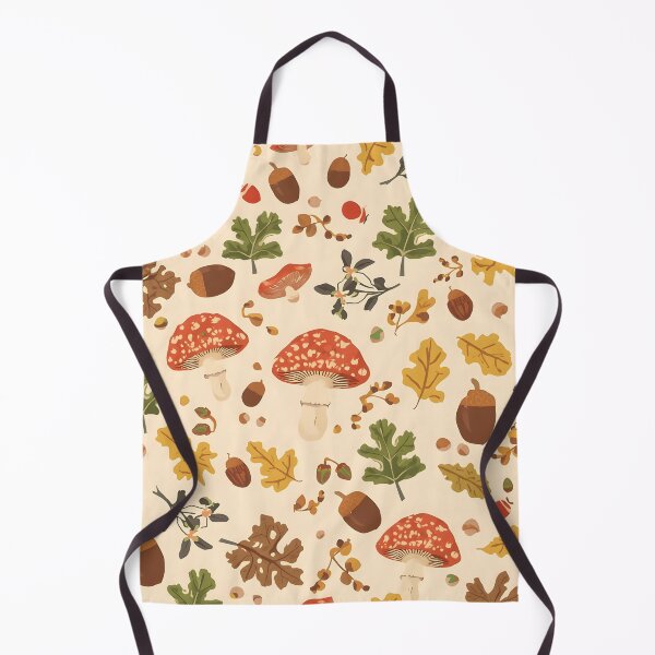 Item preview, Autumn Mushroom and Forest Leaves Seamless Pattern Art designed and sold by Luna-Flow.
